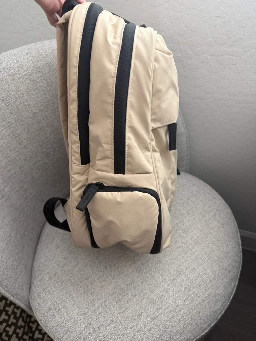 Calpak Luka 15 inch Laptop Backpack in Oatmeal